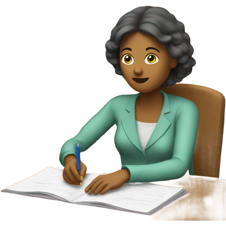 mom doing homework emoji
