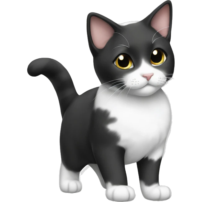 The prettiest black and white kitty emoji