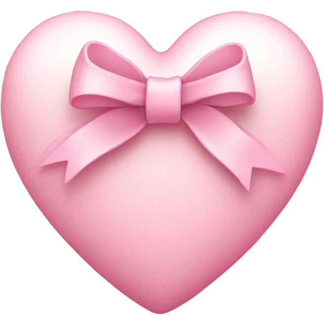 light pink heart with bow  emoji