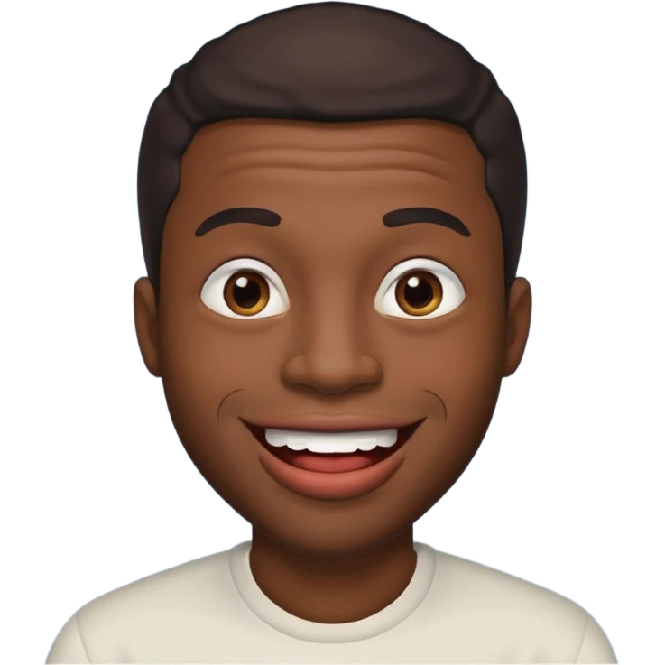 Black man biting his lip emoji