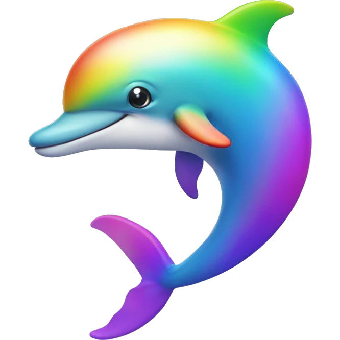 rainbow dolphin emoji