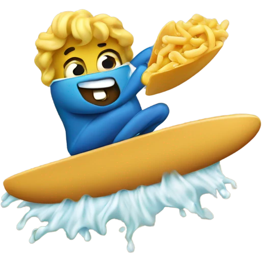 Macaroni surfing  emoji
