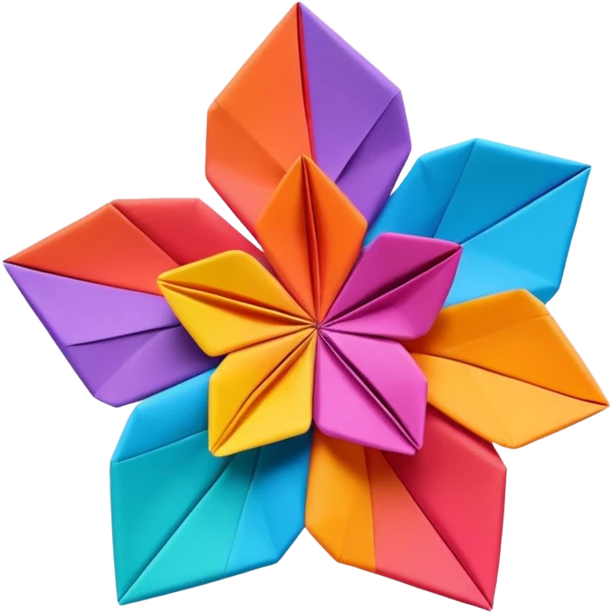 origami flower emoji