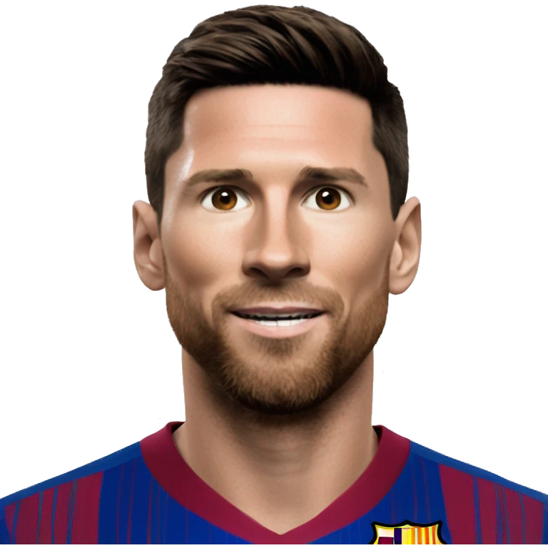 Half leone messi and other half is Ronaldo in one face emoji