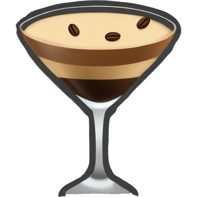 espresso martini with three beans emoji