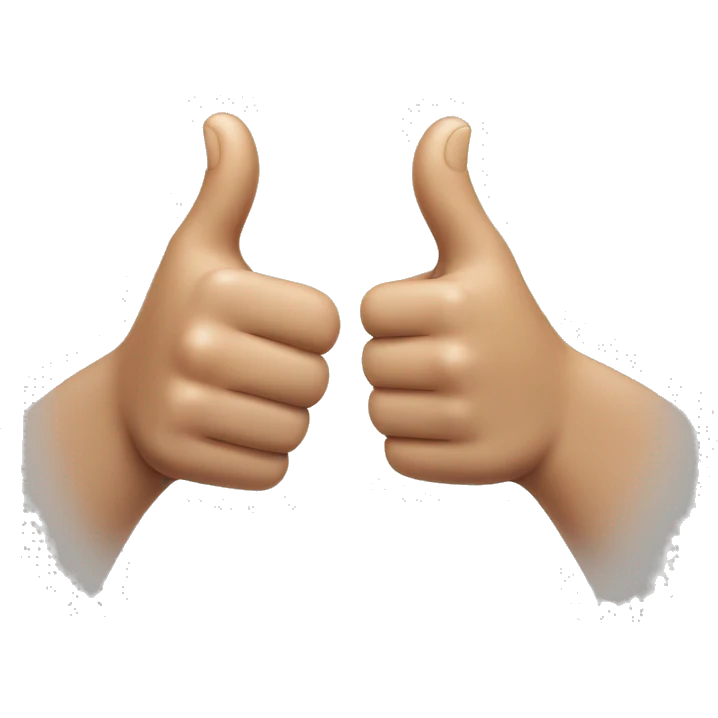 Thumbs up and down emoji