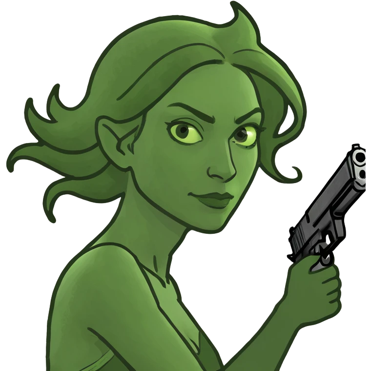 Woman shooting emoji