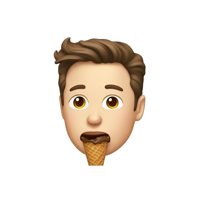 Elon musk eating ice cream  emoji