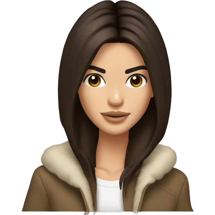 Kendall Jenner. Brown hair emoji