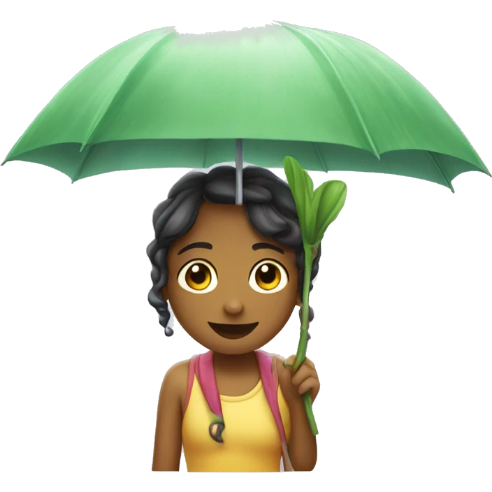 ranita en dia lluvioso  emoji