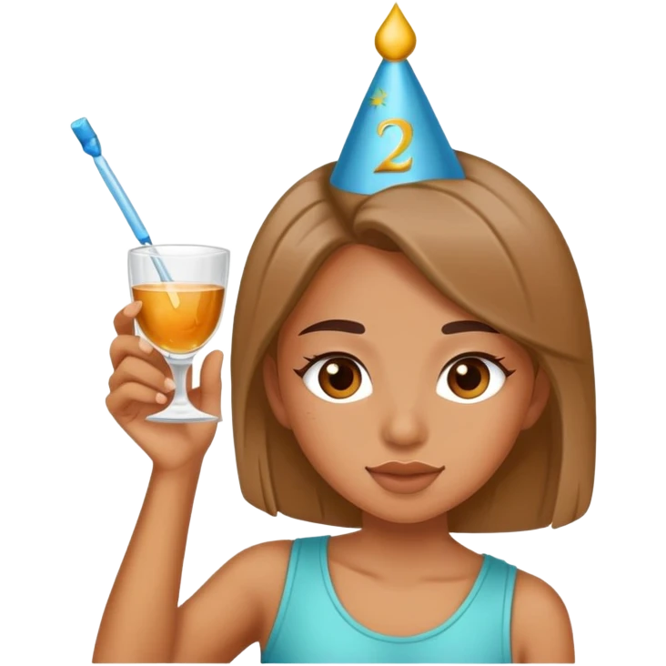 21st birthday girl taking a shot  emoji
