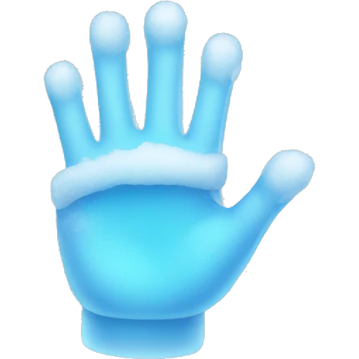 Frozen hand emoji