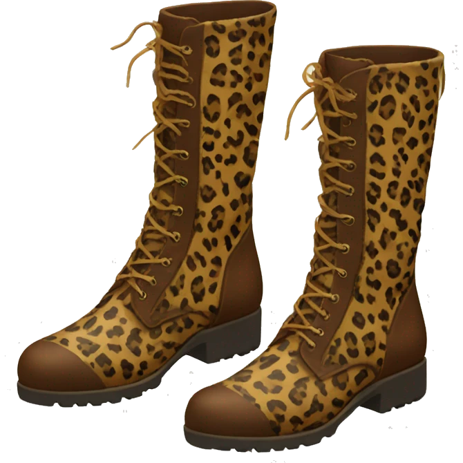 leopard brown boots emoji