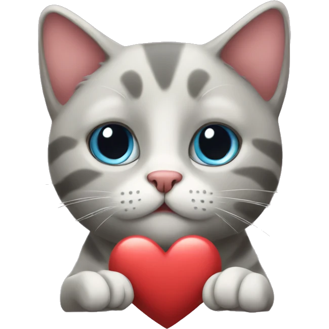Cat with heart emoji