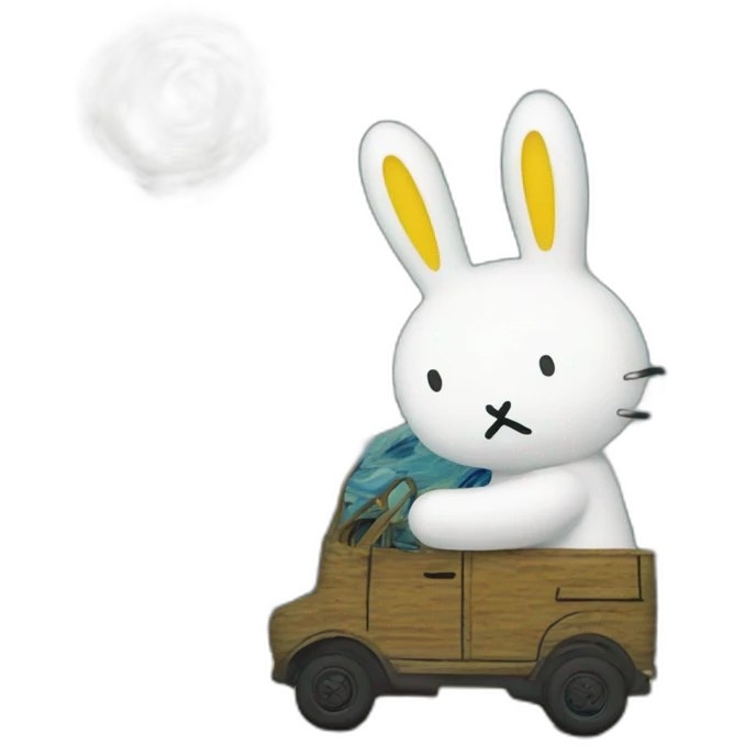 Van gogh painting miffy emoji