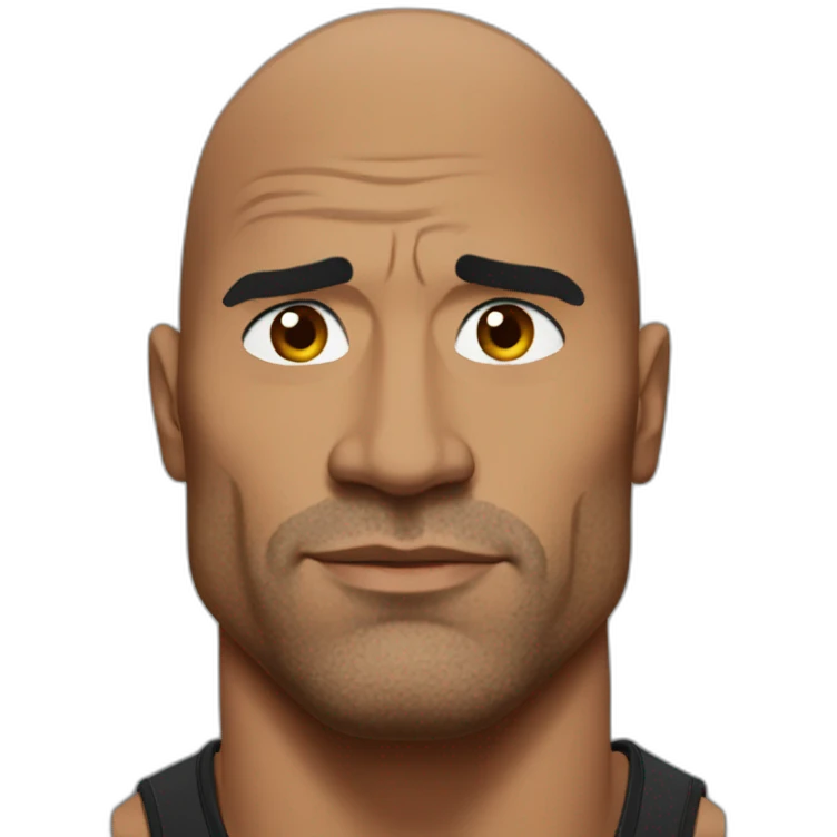 The Rock raising eyebrow emoji