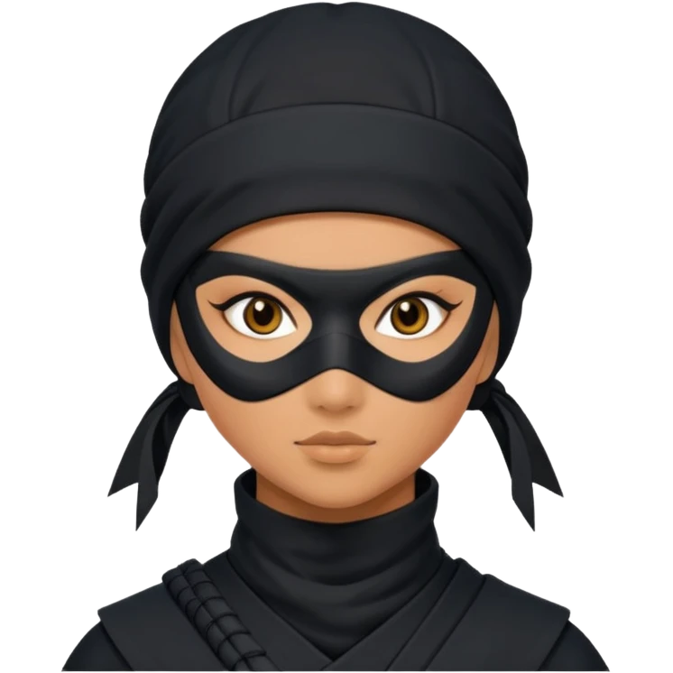 Female Ninja with mask emoji