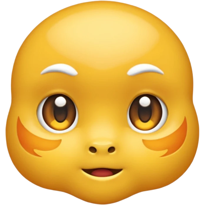 一张逼真的照片，苍白的丘比特睡在一个巨大的软垫心形上 emoji