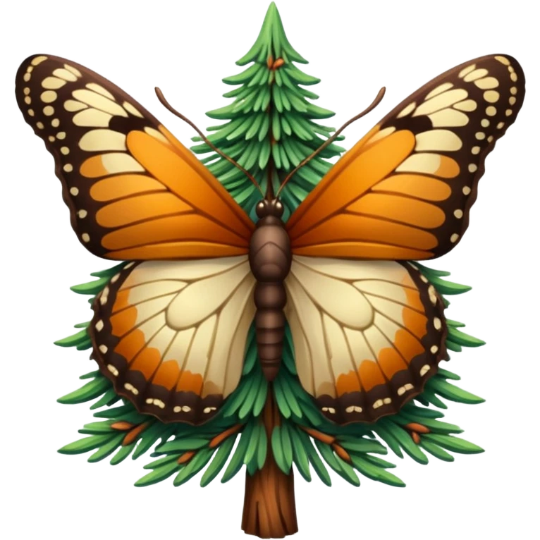 A Douglas fir tree protecting a butterfly emoji