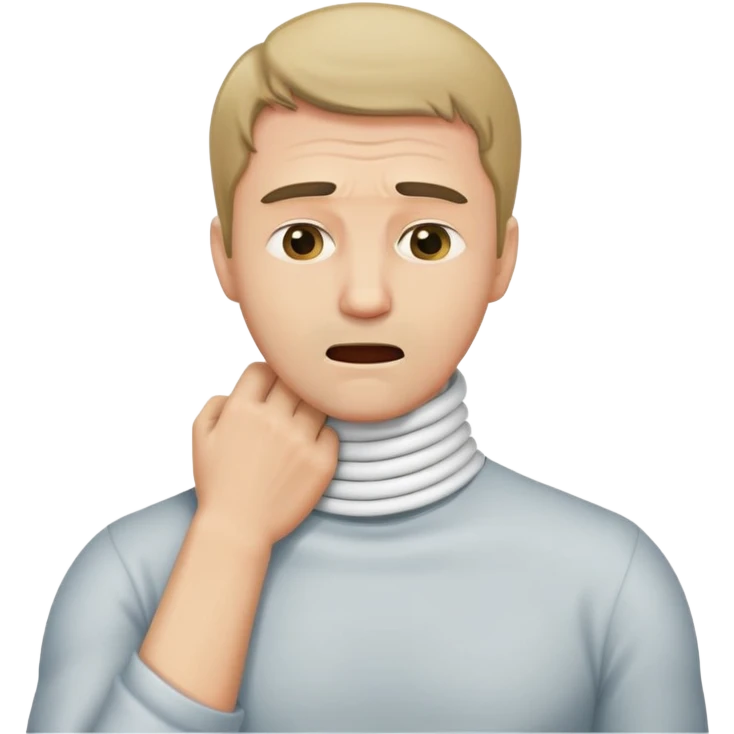 Guy strangling his own neck emoji