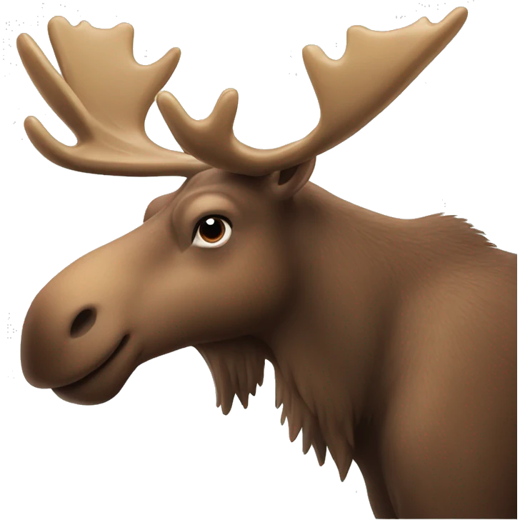 Happy moose with bows on antlers  emoji