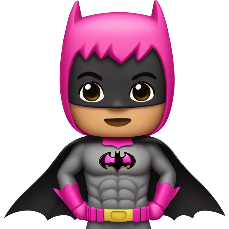 Cute pink Batman  emoji