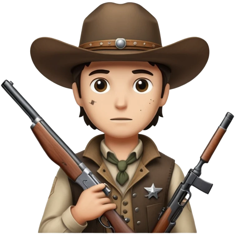 Hunter with cowboy hat and vintage rifle from Hunt Showdown emoji