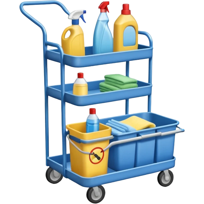 cleaning cart emoji