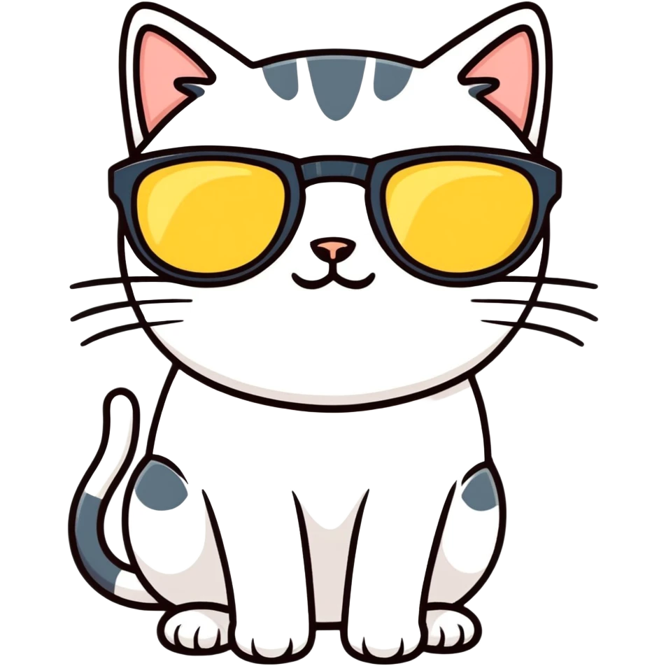 Cat with sunglasses emoji