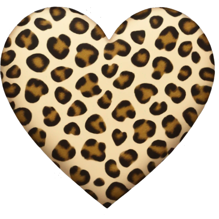 leopard print heart emoji