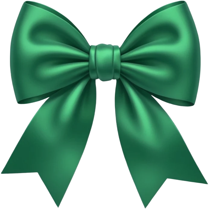 Green bow emoji