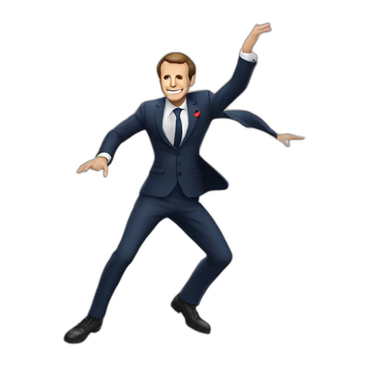 Macron qui danse le Skeu Skeu emoji