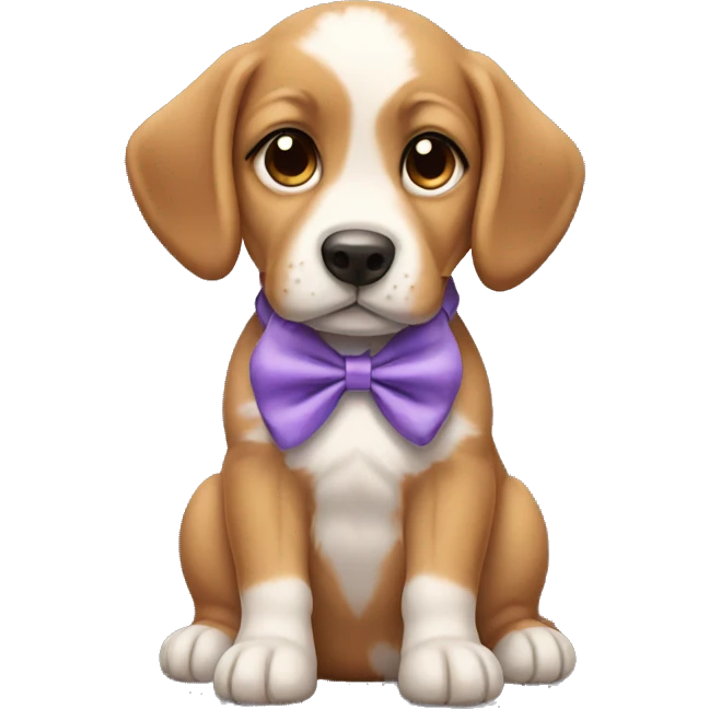puppy with bow in hair emoji