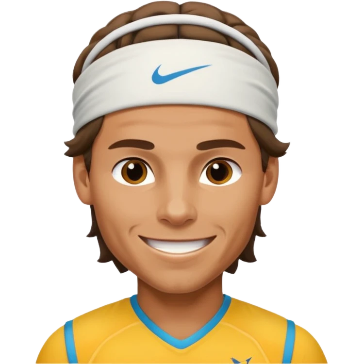 rafael nadal half body with head band,half body emoji