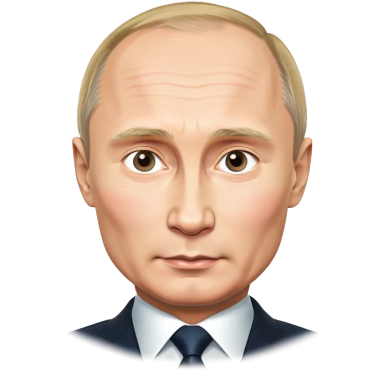 Vladimir Putin, Russian president portrait emoji