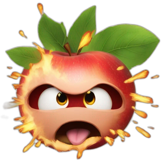 Apple exploding hog meme emoji