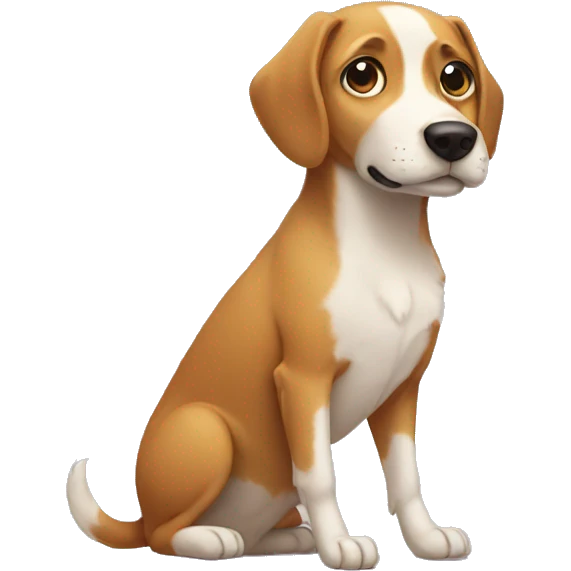 A dog without legs emoji