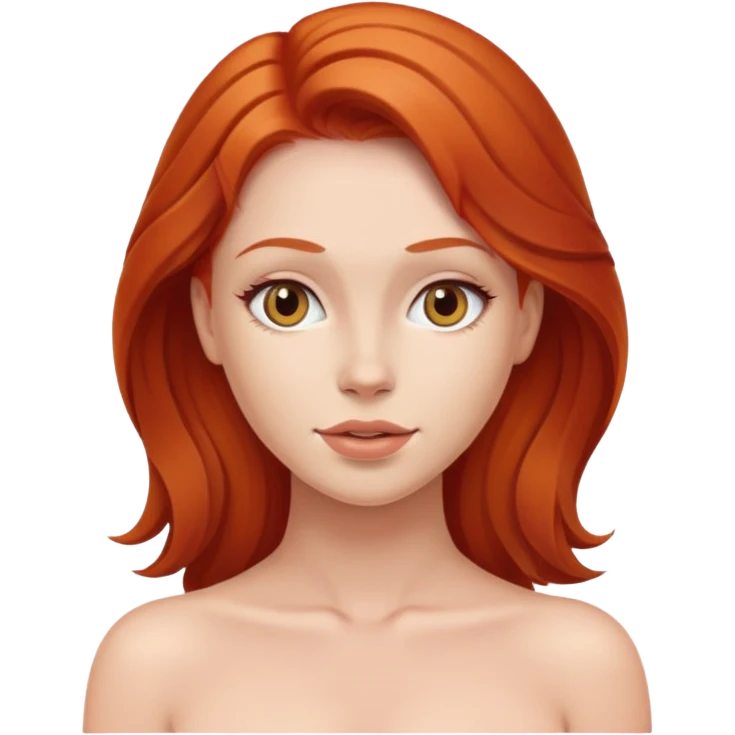 Голая рыжая девушка emoji