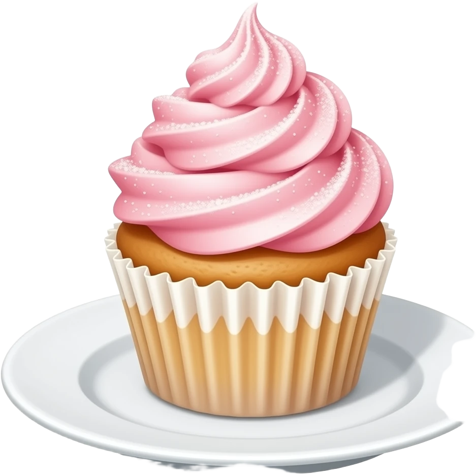 Cupcake with pink icing emoji