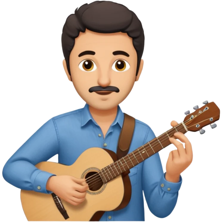 داریوش اقبالی در حال نواختن گیتار emoji