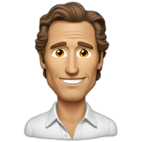 matthew mcconaughey cartoon wearing shirt emoji