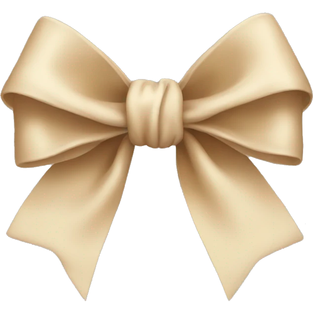 Beige bow emoji
