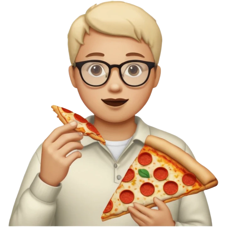 pizza take-out with glassess  emoji