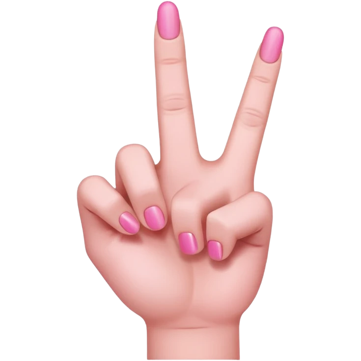 Pink hand holding up middle finger  emoji