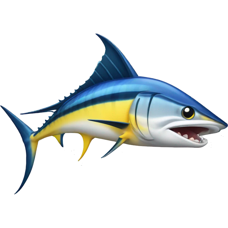 Yellow and blue marlin emoji