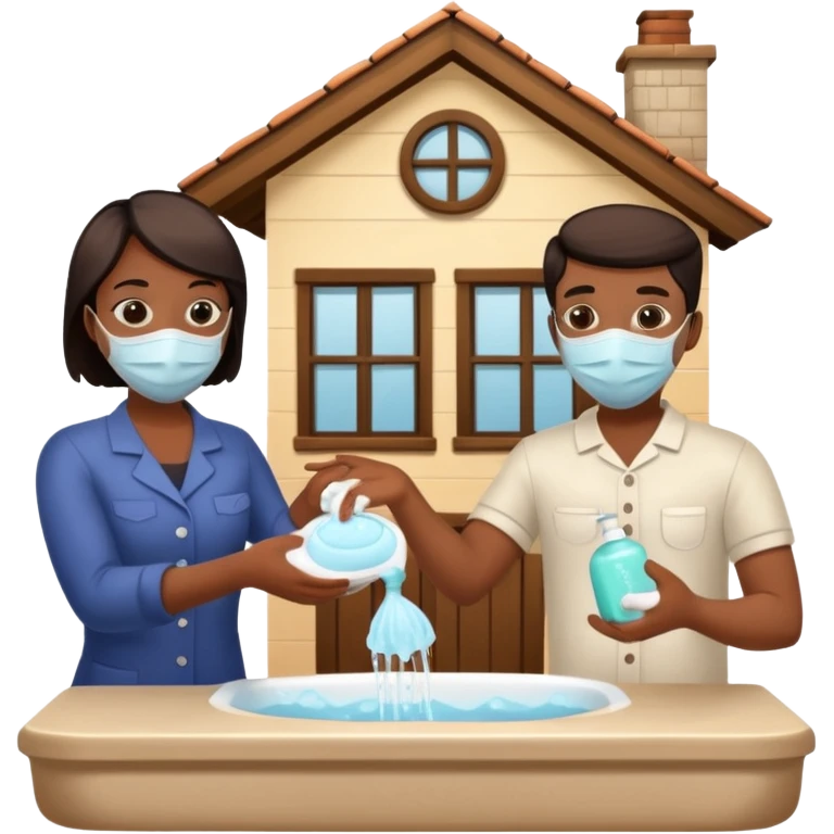 Give me emojis that represent corona-time safety rules such as: keep your distance, wear a mask, wash hands, avoid crowds, sanitize regularly, stay home, and no handshakes. Use only relevant emojis.  another except this   emoji