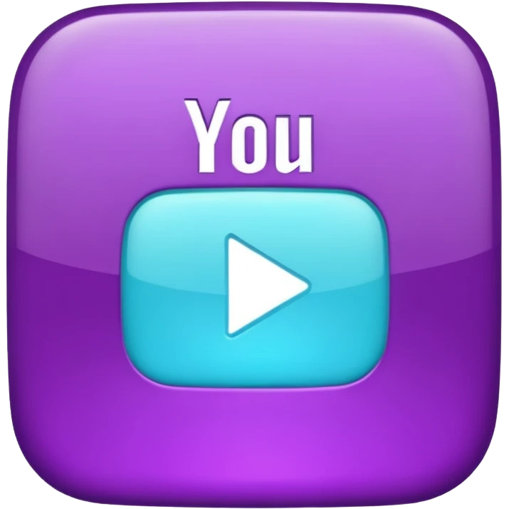 Purple and Cian Symbol youtube app emoji
