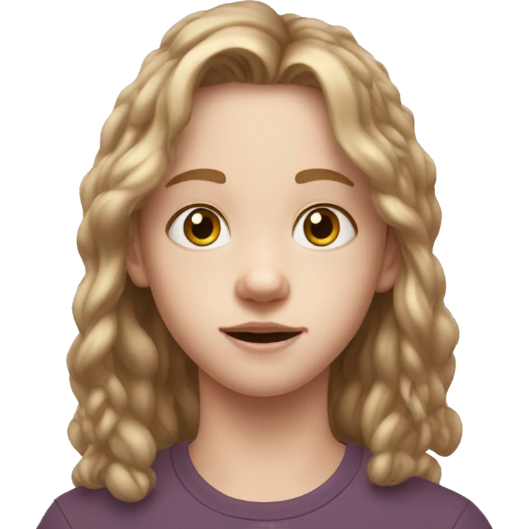 White kid - moose hybrid with hazel eyes  emoji