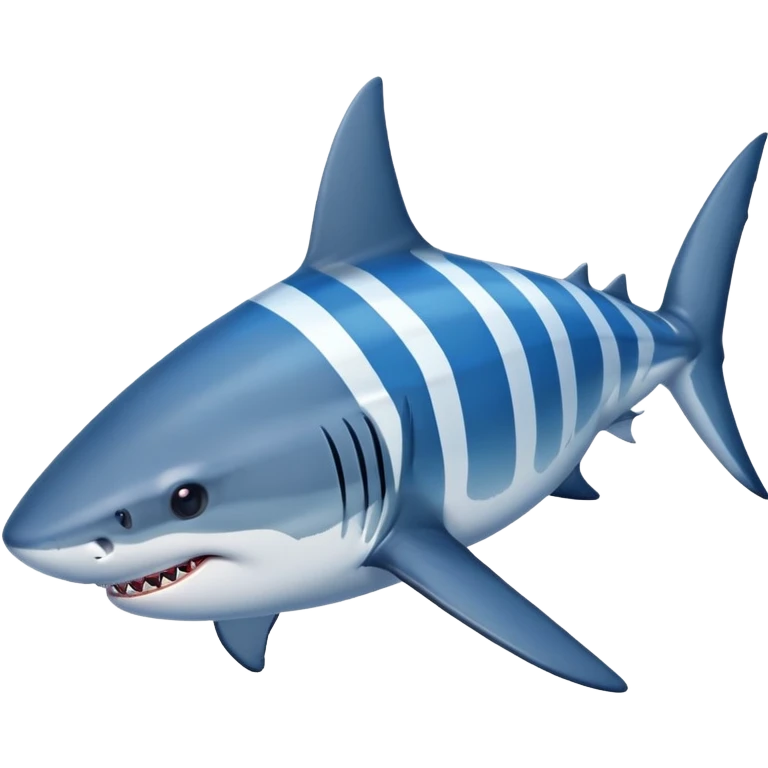 Tiburon con tenia azules emoji