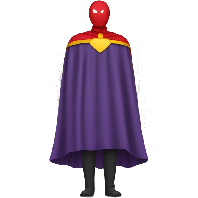 headless super hero cape emoji